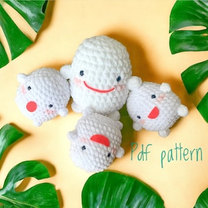 Warawara crochet  pattern / cute plushie  pdf pattern/crochet /amigurumi  english pdf pattern /stuffed warawara toys /crochet anime toys