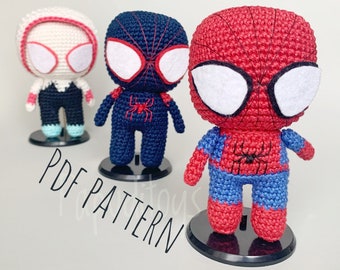 crochet bundle spider toys characters pdf pattern/ spider toys bundle  crochet pdf pattern/amigurumi  spider toys bundle pdf pattern
