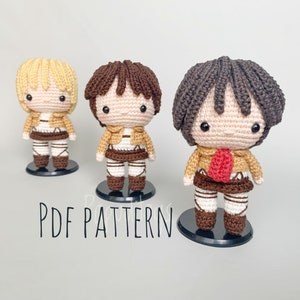 Pdf Pattern/ anime crochet pdf pattern/anime amigurumi pattern/anime toys