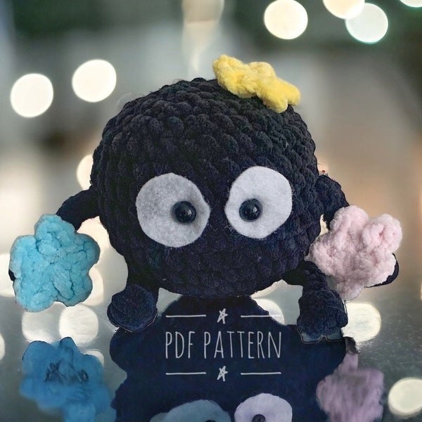 Crochet  pattern soot sprite / cute plushie  pdf pattern/amigurumi  english pdf pattern /little Susuwatari  toys /crochet anime toys