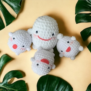 Juguetes de ganchillo Warawara, Bonito peluche warawara, Ganchillo, Amigurumi warawara, Juguetes de peluche warawara, Juguetes de anime de ganchillo