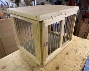 indoor dog kennel wooden dog crate with sliding door.delivery included depends on post code please enquire