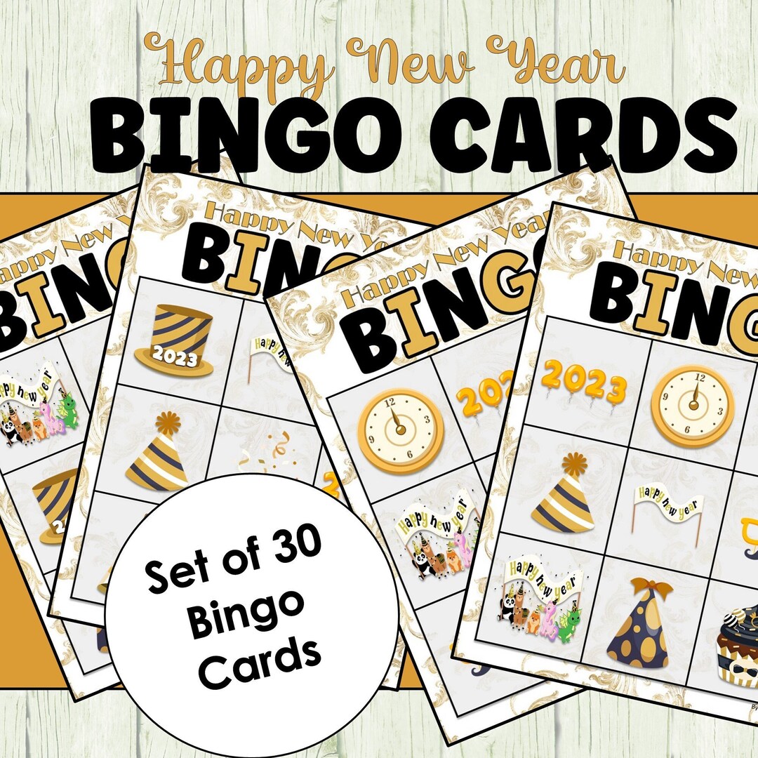 New Year's Bingo Card Printable Printable Bingo Game - Etsy