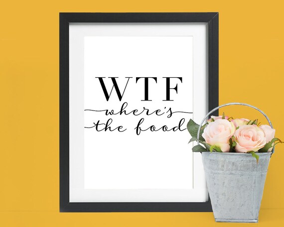 Bon Appetit Typography Print Poster Kitchen Food Nom Unframed Home Quote Gift