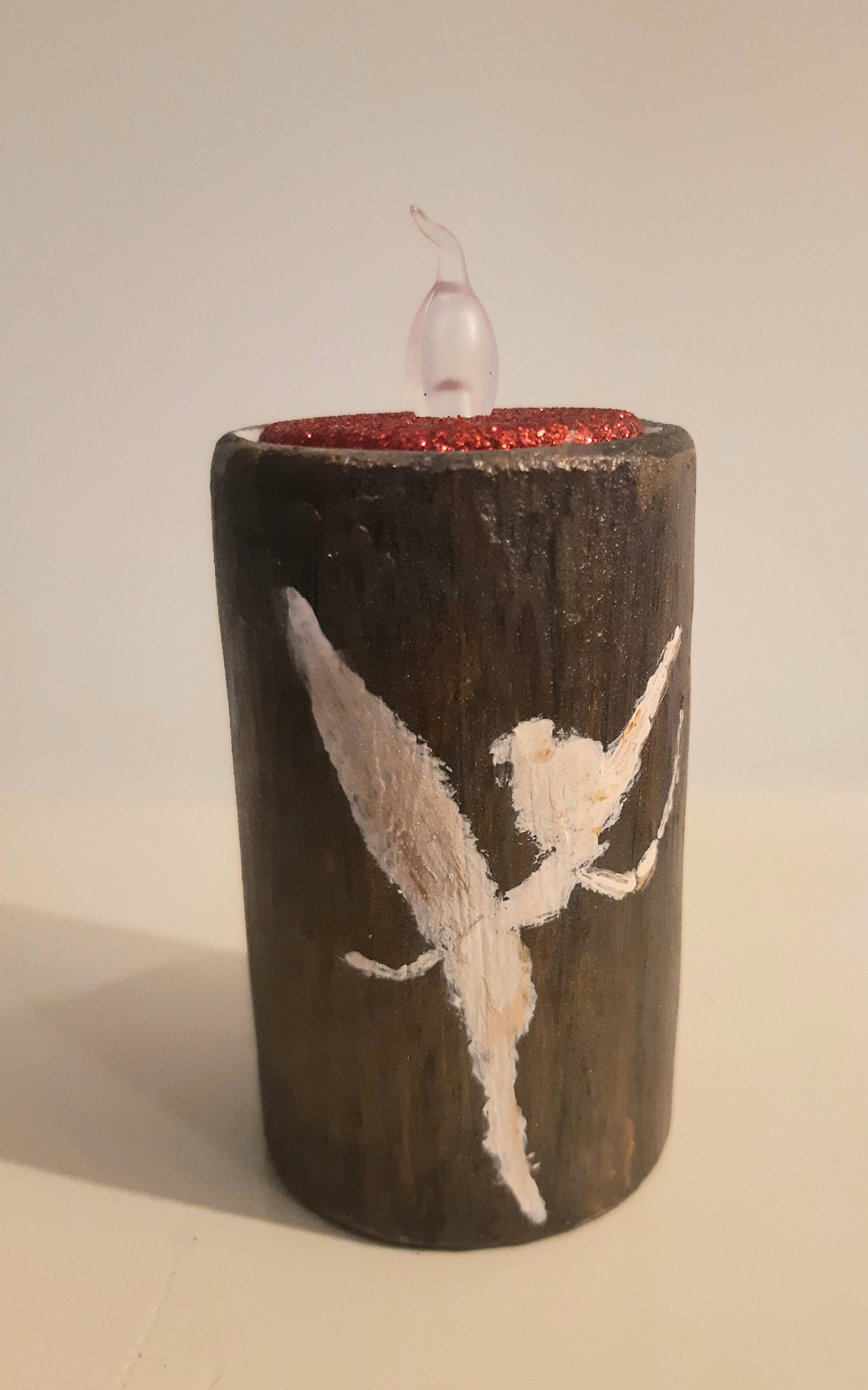 Bougeoir Fée' de Noël en Porcelaine