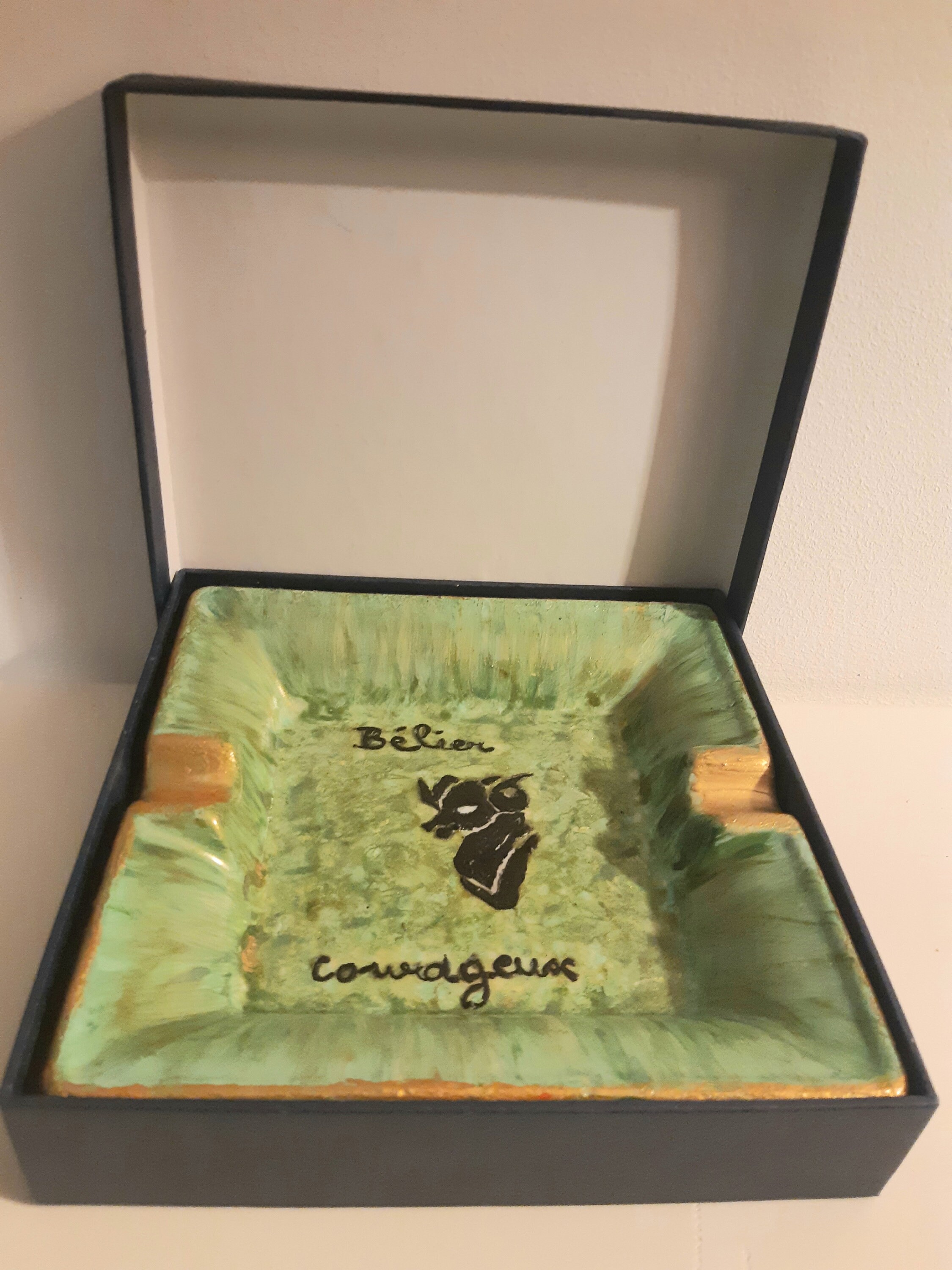 Coffret Grand Cendrier Vert