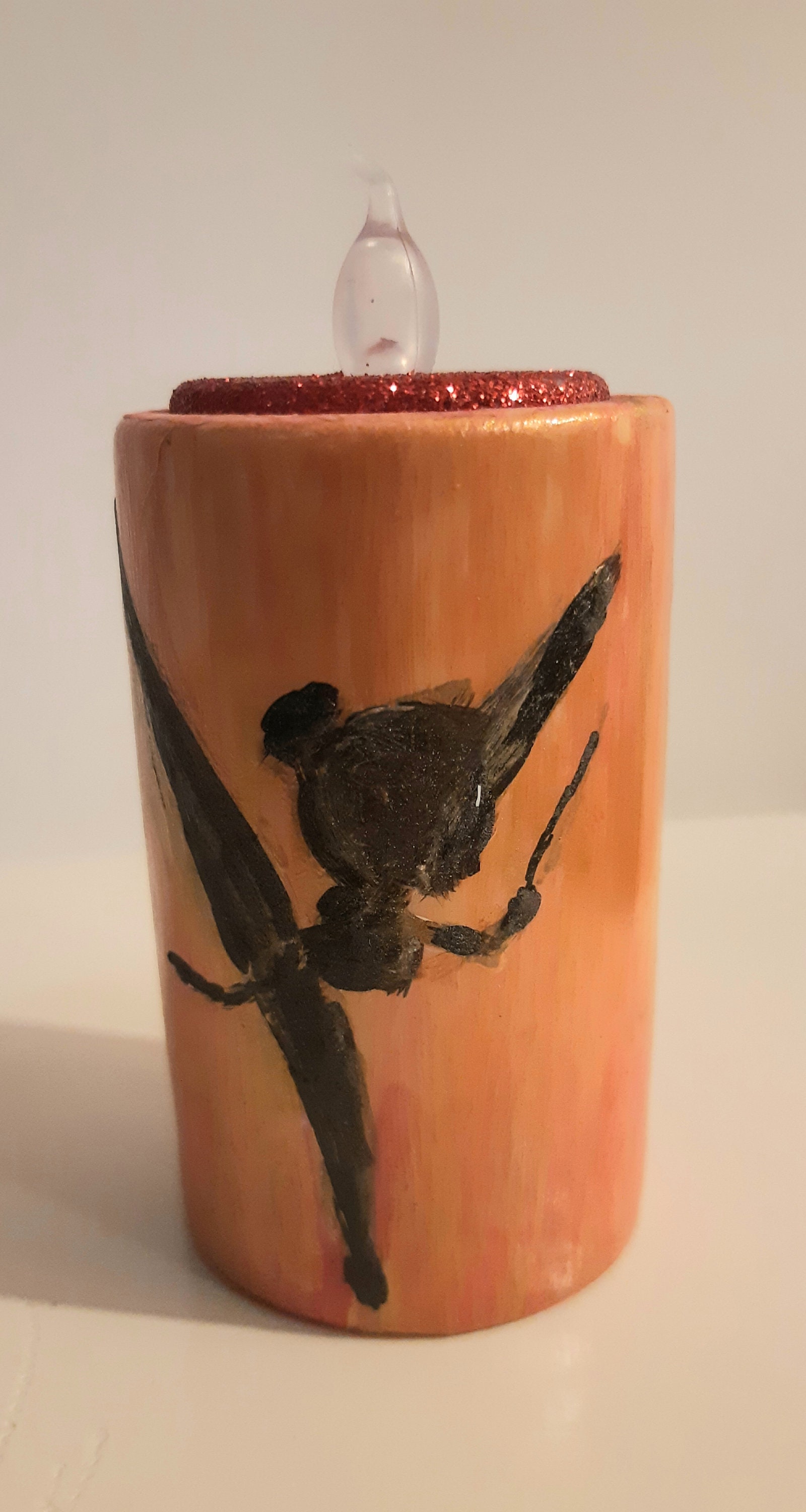 Bougeoir 2 Fée' de Noël en Porcelaine