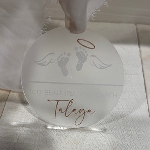 Memoriam Ornament | Infant Loss Gift | Stillbirth Gift| Pregnancy Loss Gift | Miscarriage | baby loss | angel wings
