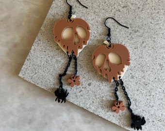 Poison apple Halloween Gift Earrings | Handmade Sterling Silver Iridiscent Pastel | Unique Jewelry | Perfect Gifts