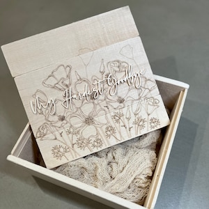 Personalized Poppies Keepsake Box | Memory Box | Baby Girl Gift Box | Infant Loss Gift | In Memory Gifts