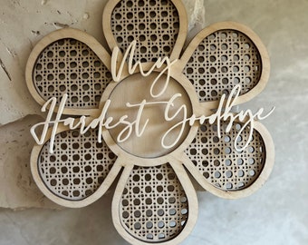Infant loss Room decor | modern rattan daisy | daisy girl decor | my hardest goodbye