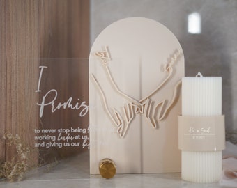 Custom In Memory Three Piece Signage | Wedding Table Top Sign | Display Sign | Welcome Sign | Vow Cards