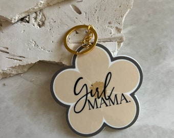 Mothers mama retro keychain | Mother’s Day | gifts for mom | acrylic keychain | birth month flower