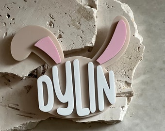 Osteranhänger | Retro Osterei Anhänger | Korbanhänger | Ostern Korb Anhänger | Ostern Name Tischkarte | Personalisierter Osterkorb | Osterhase Anhänger