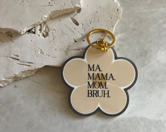 Mothers mama retro keychain | Mother’s Day | gifts for mom | acrylic keychain | birth month flower