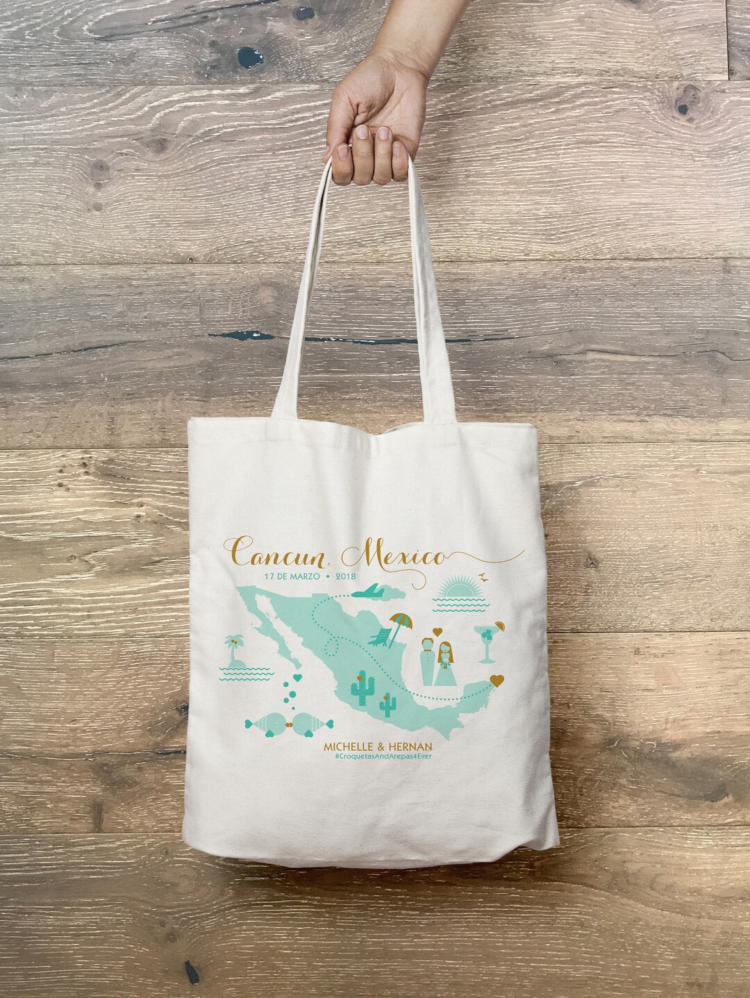 Destination Wedding Welcome Bag • Cancun • Mexico • Personalized ...