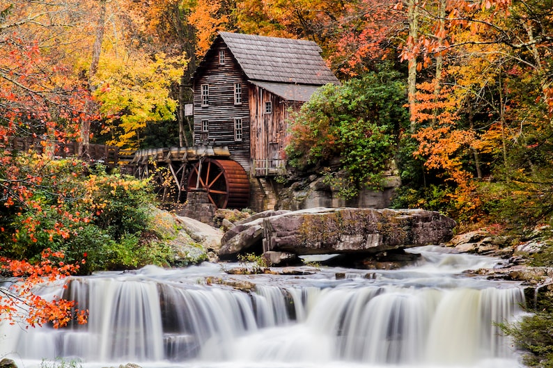 Babcock State Park WV Grist Mill Etsy