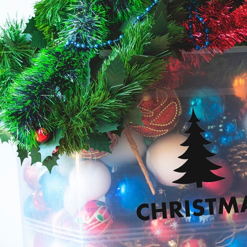 Holiday Storage Labels word Picture. Bin Labels. Holiday Etsy