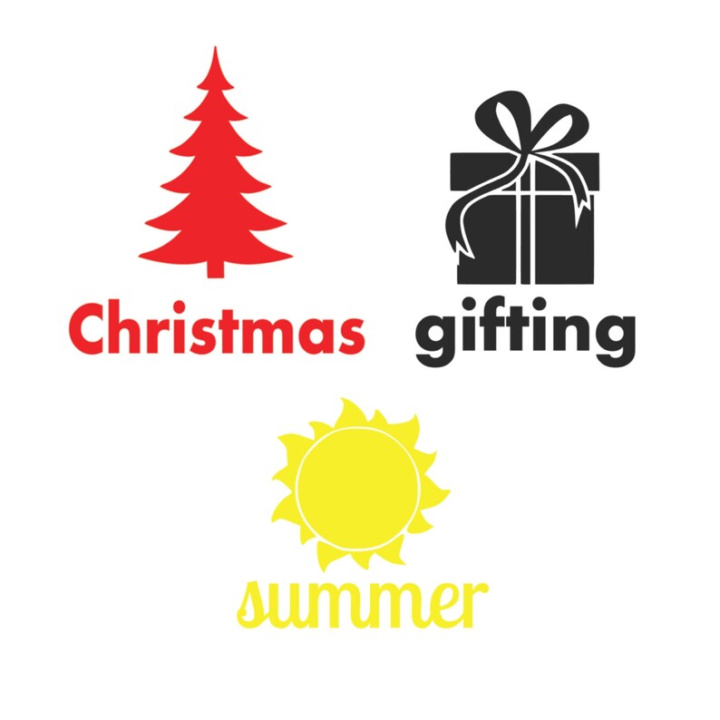 Holiday Storage Labels word Picture. Bin Labels. Holiday Etsy