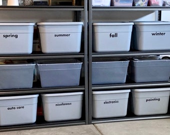 How To Make Garage Storage Bin Labels Online