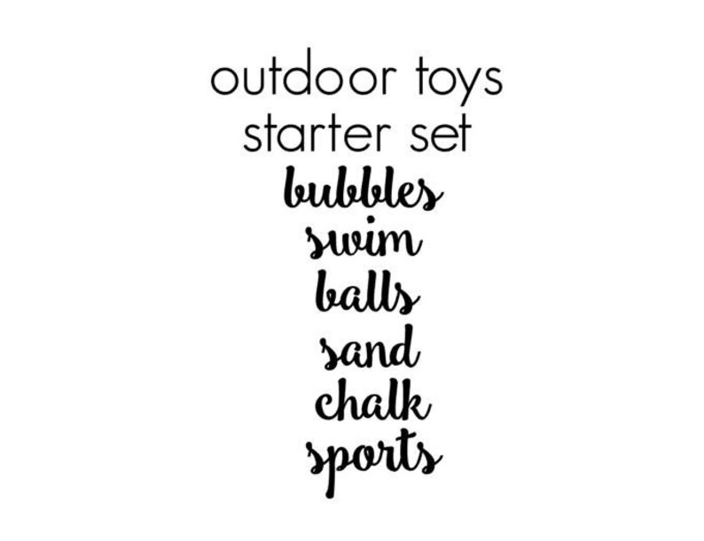 Outdoor Toys Labels Starter Set. Outdoor Toys Labels. Garage Etsy