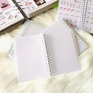 Lusofie Clear Sticker Book Collecting Album Reusable Sticker Collecting  Book with Scraper Activity Sticker Storage Blank Binder for Collecting