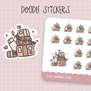 Autocollants de griffonnage de colis | Commandez des autocollants | Stickers pour agenda | Album | Journalisation | Stickers papier premium