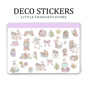 deco d'oie livresques | Stickers pour agenda | Album | Journalisation | Stickers papier premium
