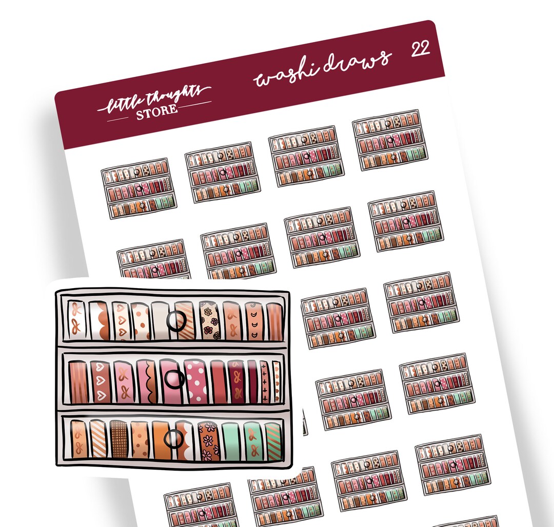 Washi Draws A6 Deco Stickers Planner Stickers Premium - Etsy UK