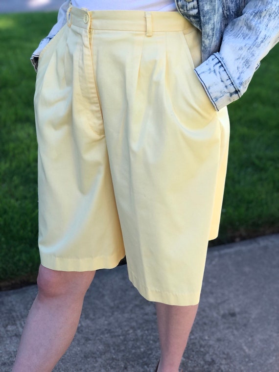High Waisted Bermuda Culotte Midi Shorts Dress Su… - image 3