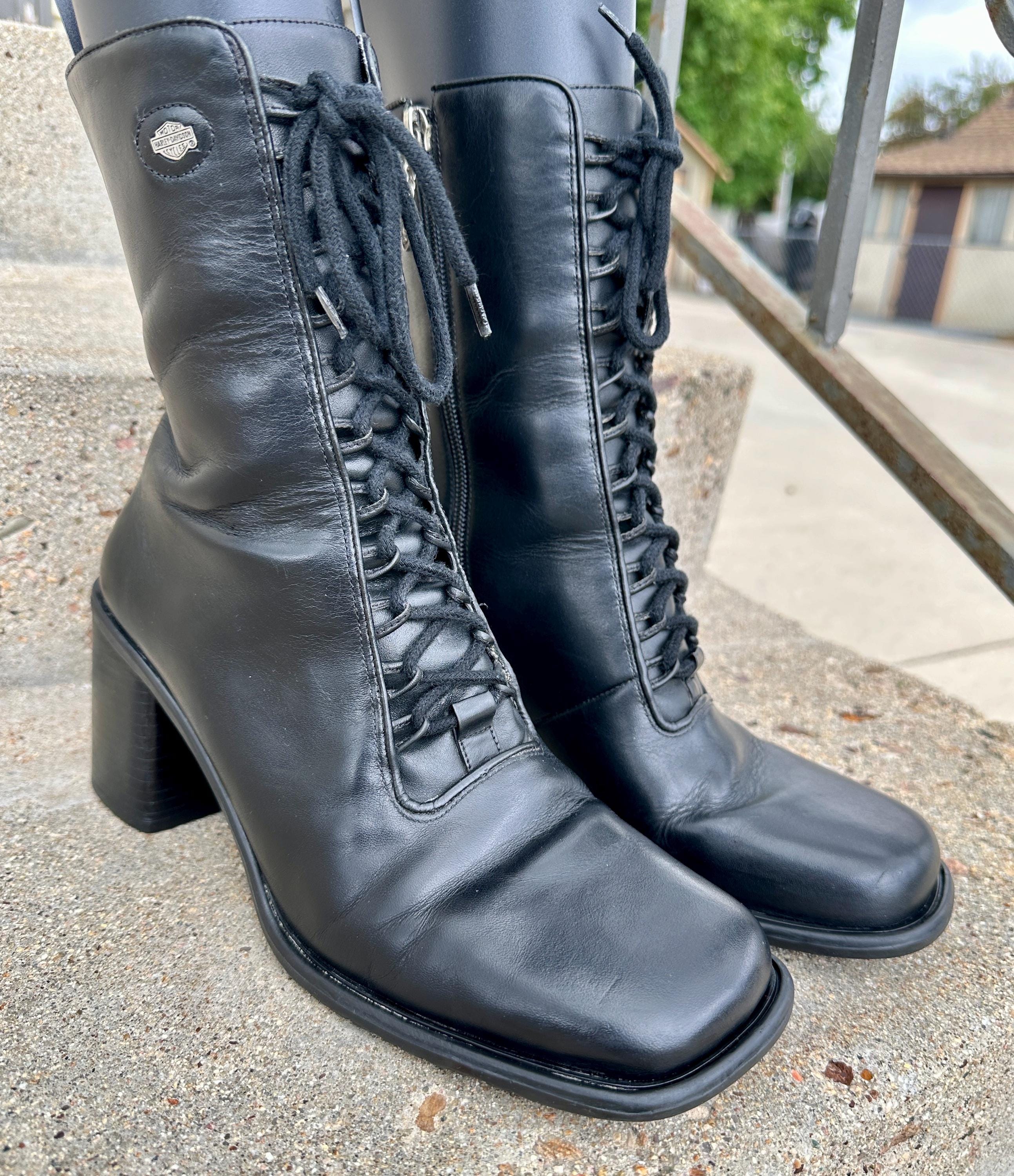 00’s Harley-Davidson ワークブーツ y2k Vintage Y2K Harley Davidson Leather Women's Riding Boots