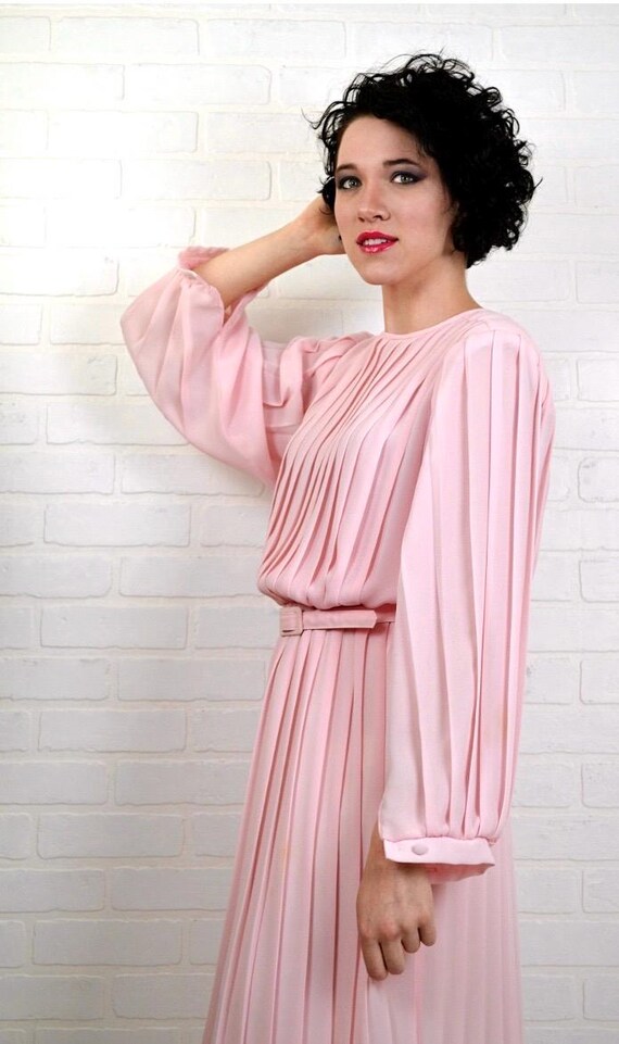 chinese dress ladies Baby Pink Pleated Tiered Tulle A-Line Formal Prom Dress main image 0