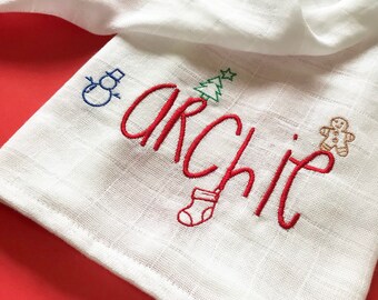 christmas muslin squares