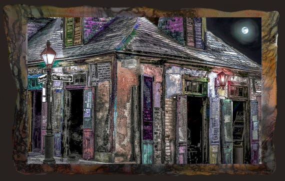 18"x28"Lafitte black smith.