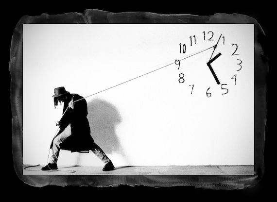 20"x28"  Pulling back the time.