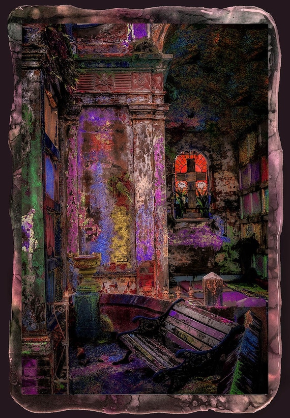 Cemetery, 14"x20  ready to hang