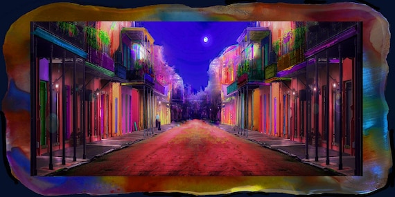 New Orleans French Quarter  framed ready to hang