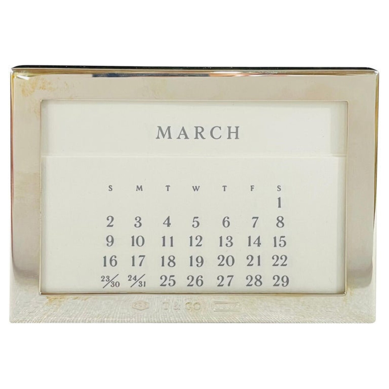 Tiffany & Co. Sterling Silver Perpetual Desk Calendar Etsy