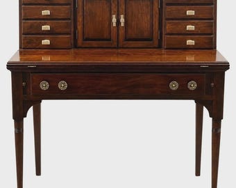 Queen Anne Style Pennsylvania House Secretary Writing Desk in Cherry Wood