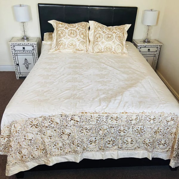 Moroccan Embroidered Bedding Etsy