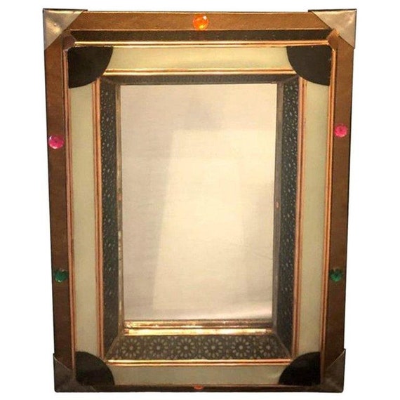 Lighted Art Deco Moroccan Style Vanity Mirror Or Wall - Lighted Frame Mirror Lighted Art Deco Moroccan Style Vanity Mirror Or Wall - Lighted Frame Mirror
