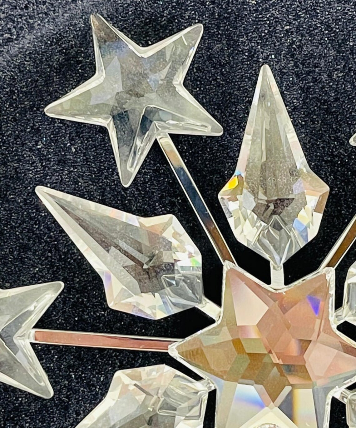 Swarovski Crystal Figurine Christmas Tree Topper Set Retired Etsy