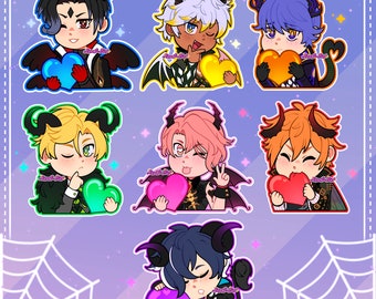 Obey Me! Chibi Brothers Stickers