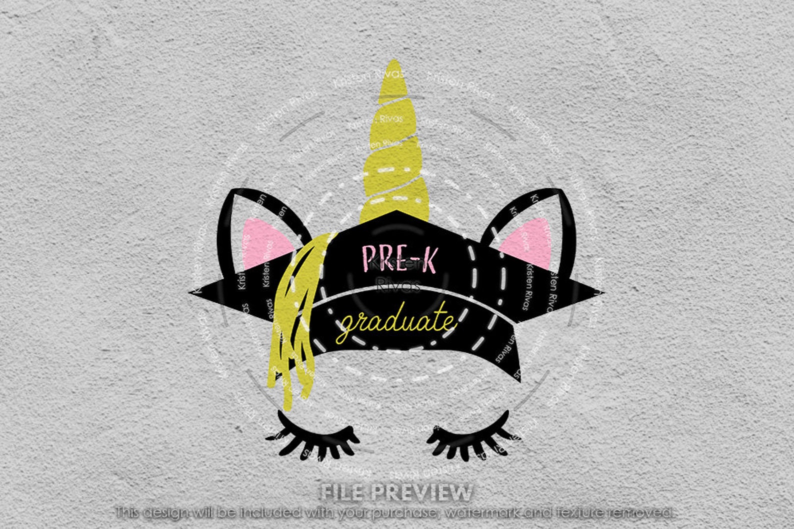 Download Pre-K Graduation Unicorn SVG digital cut file Graduation cap | Etsy