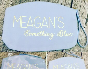 Textured Metallic Makeup Bag