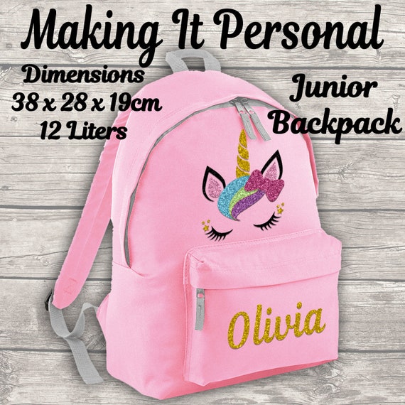 personalised unicorn backpack