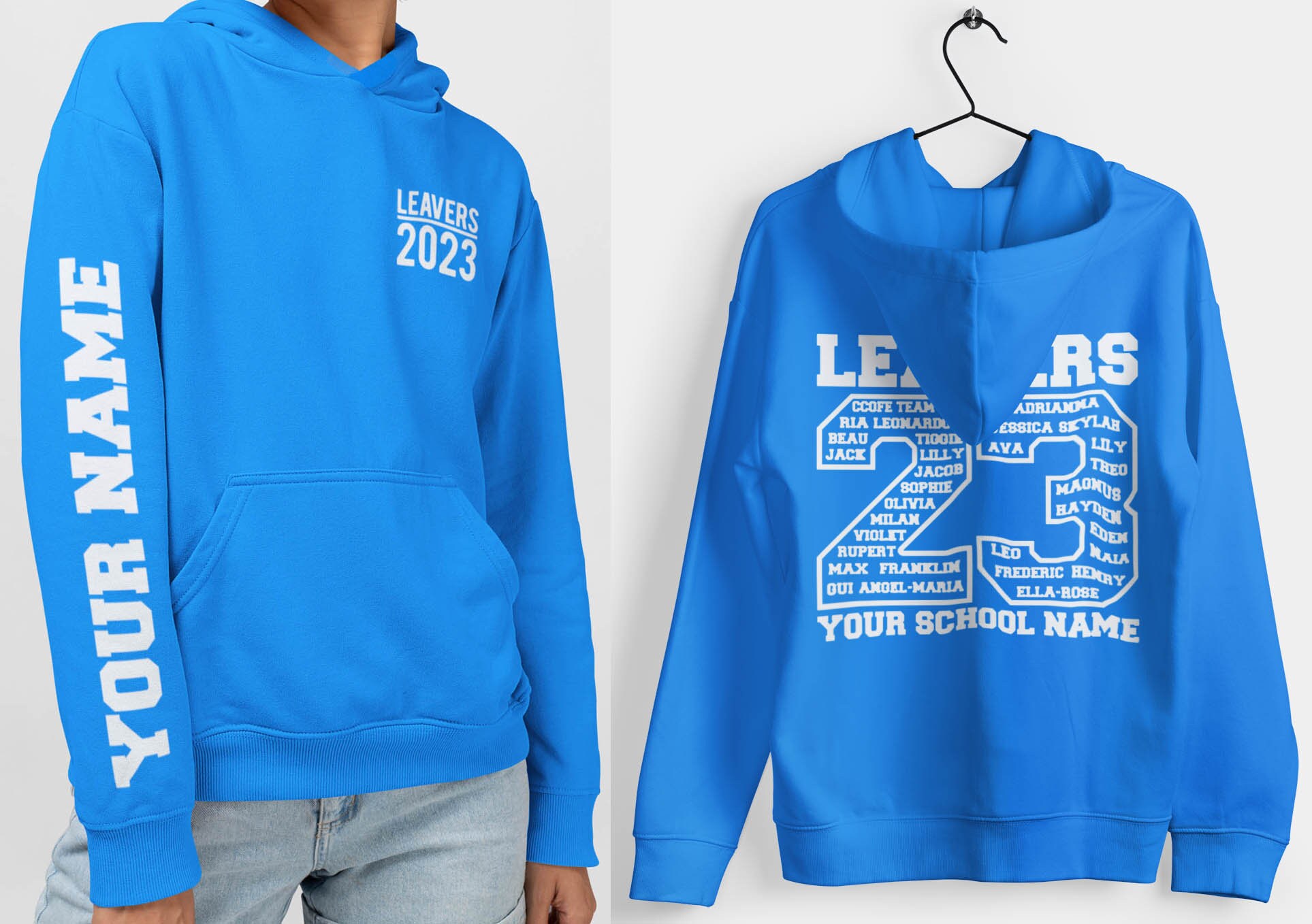 Royal blue leavers hoodie clearance