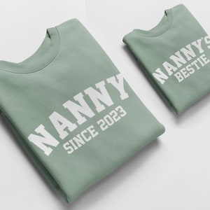 Nanny and Nanny's Bestie Jumpers, Matching Jumpers Nanny Gift Nanny's Bestie Gift
