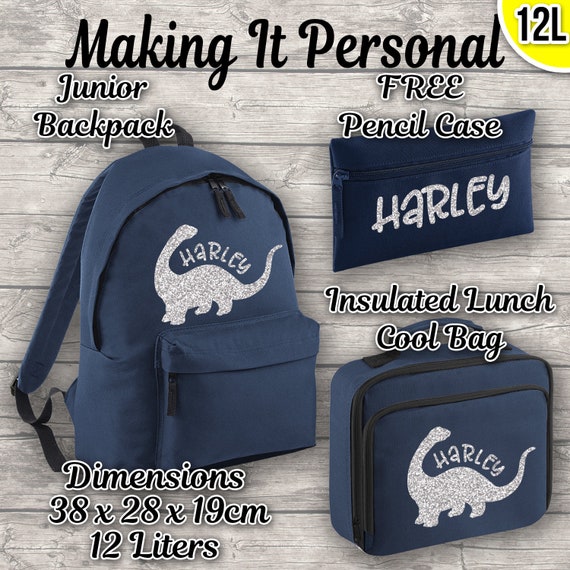personalised dinosaur rucksack