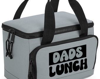 Personalised Dads Lunch Recycled Mini Cooler Lunch Bag Picnic Bag Black, Pure Grey or Military Green